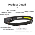 Waterproof Running Outdoor Silicone LED Sensor Cob Headlamp